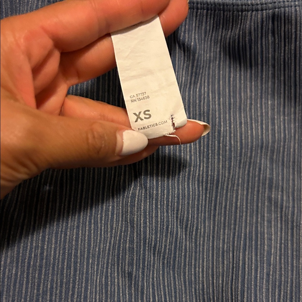 Blue Ribbed Jumpsuit Fabletics - Picture 3 of 5